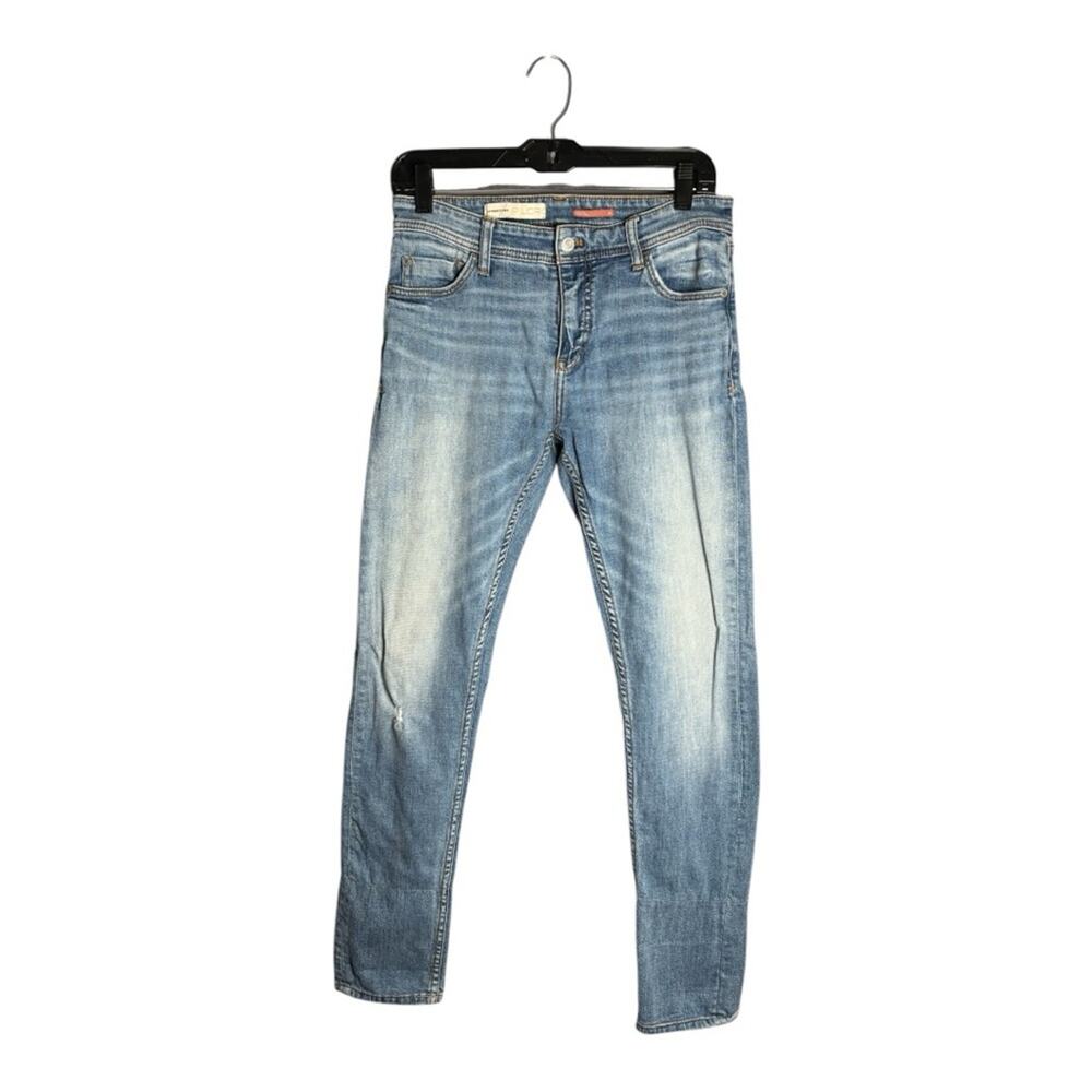 Anthro Pilcro Light Wash Slim Straight Mid Rise Jeans 26